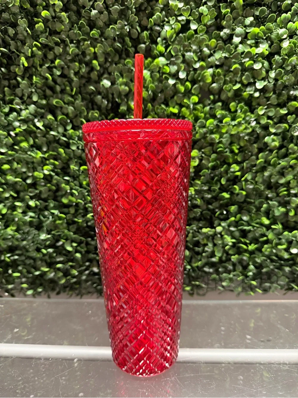 Starbucks Red Transparent Tumbler Cup